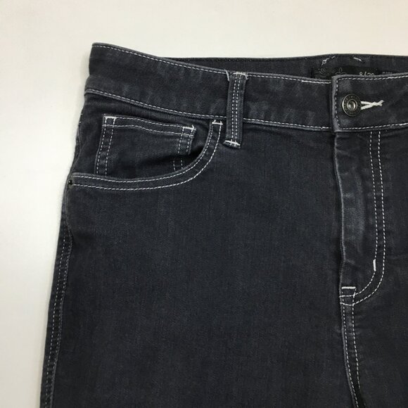 PRANA Gray Organic Cotton Blend 5 Pocket Logo Hardware Jeans - Picture 5 of 11